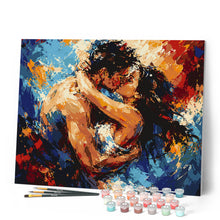Carica l'immagine nel visualizzatore di Gallery, Dipingere con i numeri - Bacio sotto una tempesta di colori