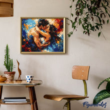 Carica l'immagine nel visualizzatore di Gallery, Dipingere con i numeri - Bacio sotto una tempesta di colori