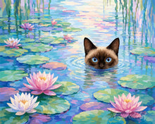 Carica l'immagine nel visualizzatore di Gallery, Dipingere con i numeri - Gatto e Ninfee Figured'Art