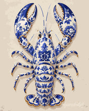 Carica l'immagine nel visualizzatore di Gallery, Dipingere con i numeri - Aragosta stile Delft Figured'Art