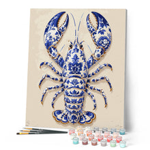 Carica l'immagine nel visualizzatore di Gallery, Dipingere con i numeri - Aragosta stile Delft