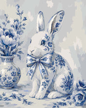 Carica l'immagine nel visualizzatore di Gallery, Dipingere con i numeri - Coniglietto stile Delft Figured'Art