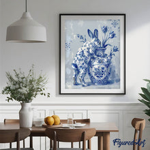 Carica l'immagine nel visualizzatore di Gallery, Dipingere con i numeri - Coniglio stile Delft