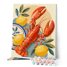 Carica l'immagine nel visualizzatore di Gallery, Dipingere con i numeri - Aragosta e Limoni