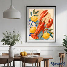 Carica l'immagine nel visualizzatore di Gallery, Dipingere con i numeri - Aragosta e Limoni