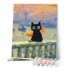 Carica l'immagine nel visualizzatore di Gallery, Dipingere con i numeri - Gatto al Tramonto di Monet