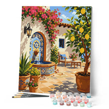 Carica l'immagine nel visualizzatore di Gallery, Dipingere con i numeri - Fontana mediterranea