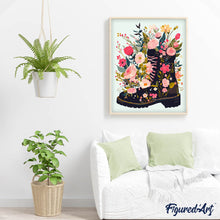 Carica l'immagine nel visualizzatore di Gallery, Dipingere con i numeri - Stivali con fiori selvatici