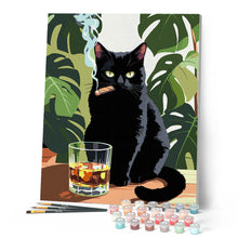 Carica l'immagine nel visualizzatore di Gallery, Dipingere con i numeri - Baffi e whisky