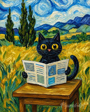 Carica l'immagine nel visualizzatore di Gallery, Dipingere con i numeri - Il gatto curioso di Van Gogh Figured'Art
