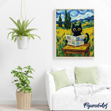 Carica l'immagine nel visualizzatore di Gallery, Dipingere con i numeri - Il gatto curioso di Van Gogh