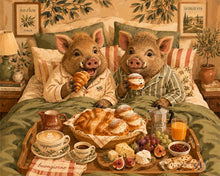 Carica l'immagine nel visualizzatore di Gallery, Dipingere con i numeri - Cinghiali e colazione Figured'Art