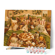 Carica l'immagine nel visualizzatore di Gallery, Dipingere con i numeri - Cinghiali e colazione