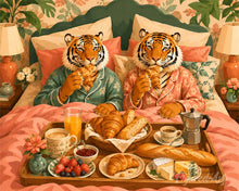 Carica l'immagine nel visualizzatore di Gallery, Dipingere con i numeri - Tigri e colazione Figured'Art