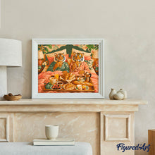 Carica l'immagine nel visualizzatore di Gallery, Dipingere con i numeri - Tigri e colazione