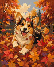 Carica l'immagine nel visualizzatore di Gallery, Dipingere con i numeri - Corgi tra le Foglie d'Autunno Figured'Art