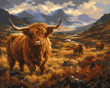 Carica l'immagine nel visualizzatore di Gallery, Dipingere con i numeri - Mandria di Highland cow nella Valle Figured'Art