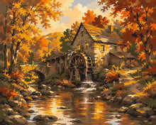 Carica l'immagine nel visualizzatore di Gallery, Dipingere con i numeri - Vecchio Mulino ad Acqua in Autunno Figured'Art