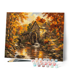 Carica l'immagine nel visualizzatore di Gallery, Dipingere con i numeri - Vecchio Mulino ad Acqua in Autunno