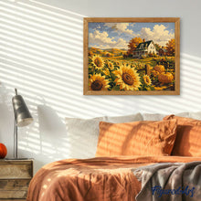 Carica l'immagine nel visualizzatore di Gallery, Dipingere con i numeri - Campo di Girasoli e Cascina Bianca