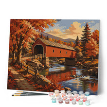 Carica l'immagine nel visualizzatore di Gallery, Dipingere con i numeri - Ponte Coperto in Autunno