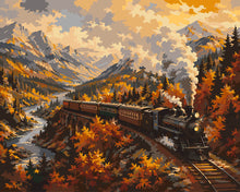 Carica l'immagine nel visualizzatore di Gallery, Dipingere con i numeri - Treno a Vapore in una Valle d'Autunno Figured'Art