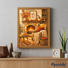 Carica l'immagine nel visualizzatore di Gallery, Dipingere con i numeri - Camino Accogliente con Coperta di Lana