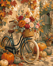 Carica l'immagine nel visualizzatore di Gallery, Dipingere con i numeri - Bicicletta Fiorita con Zucche Figured'Art