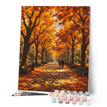 Carica l'immagine nel visualizzatore di Gallery, Dipingere con i numeri - Passeggiata Letteraria a Central Park in Autunno