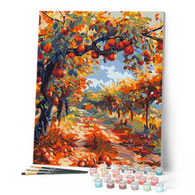 Carica l'immagine nel visualizzatore di Gallery, Dipingere con i numeri - Mele Rosse sull'Albero d'Autunno