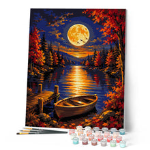 Carica l'immagine nel visualizzatore di Gallery, Dipingere con i numeri - Harvest Moon sul Lago