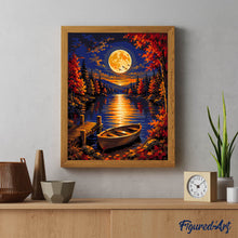 Carica l'immagine nel visualizzatore di Gallery, Dipingere con i numeri - Harvest Moon sul Lago