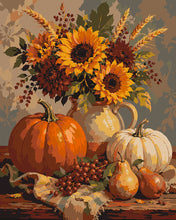 Carica l'immagine nel visualizzatore di Gallery, Dipingere con i numeri - Natura Morta con Zucche e Girasoli Figured'Art