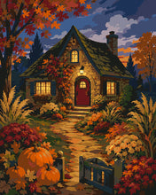 Carica l'immagine nel visualizzatore di Gallery, Dipingere con i numeri - Cottage delle Zucche al Crepuscolo Figured'Art