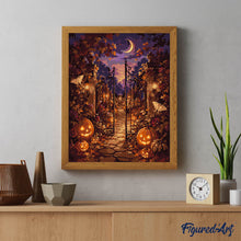 Carica l'immagine nel visualizzatore di Gallery, Dipingere con i numeri - Cancello del Giardino con Jack o Lantern
