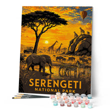 Carica l'immagine nel visualizzatore di Gallery, Dipingere con i numeri - Parco Nazionale del Serengeti - Tanzania
