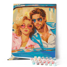 Carica l'immagine nel visualizzatore di Gallery, Dipingere con i numeri - Coppia Vintage in Auto