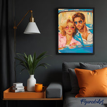 Carica l'immagine nel visualizzatore di Gallery, Dipingere con i numeri - Coppia Vintage in Auto