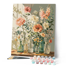 Carica l'immagine nel visualizzatore di Gallery, Dipingere con i numeri - Fiori di Campo in Vasetti