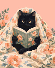 Carica l'immagine nel visualizzatore di Gallery, Dipingere con i numeri - Gatto Nero tra le Coperte Figured'Art