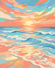 Carica l'immagine nel visualizzatore di Gallery, Dipingere con i numeri - Tramonto sulla Spiaggia Figured'Art