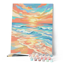 Carica l'immagine nel visualizzatore di Gallery, Dipingere con i numeri - Tramonto sulla Spiaggia