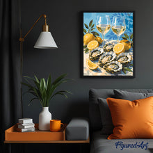 Carica l'immagine nel visualizzatore di Gallery, Dipingere con i numeri - Ostriche e Vino