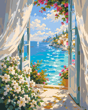 Carica l'immagine nel visualizzatore di Gallery, Dipingere con i numeri - Vista sul Mediterraneo Figured'Art