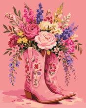 Carica l'immagine nel visualizzatore di Gallery, Dipingere con i numeri - Stivali Western con Fiori Figured'Art