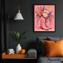 Carica l'immagine nel visualizzatore di Gallery, Dipingere con i numeri - Stivali Western con Fiori