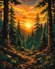 Carica l'immagine nel visualizzatore di Gallery, Dipingere con i numeri - Foresta Dorata Figured'Art