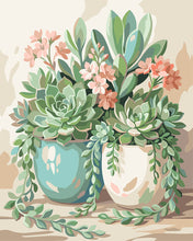 Carica l'immagine nel visualizzatore di Gallery, Dipingere con i numeri - Succulente Fiorite Figured'Art