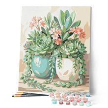 Carica l'immagine nel visualizzatore di Gallery, Dipingere con i numeri - Succulente Fiorite