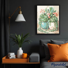 Carica l'immagine nel visualizzatore di Gallery, Dipingere con i numeri - Succulente Fiorite